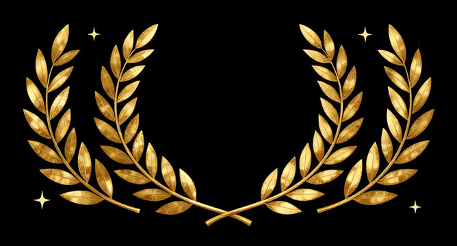 laurel, gold, wreath, golden, leaf, leaves, branch, branches, foliage, botanical, plant, olive, olivebranch, victory, award, honor, success, achievement, winner, champion, emblem, badge, crest, symbol