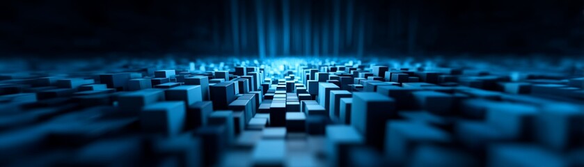 Fototapeta premium market uncertainty, business risk concept, financial instability, Strategic Risk, Illuminated Strategic Risk Landscape - Abstract Data Analytics Background with Copy Space