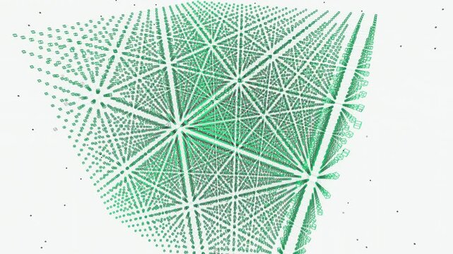 An intricate 3D quantum bit matrix systematically testing and decrypting organic data payloads against a clinical white void. Perfect for fintech and blockchain pitch decks or cybersecurity explainer 