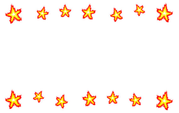 Flaming Star Frame Abstract Design
