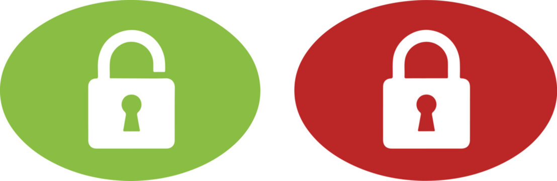 Padlock icons for secure and insecure symbols