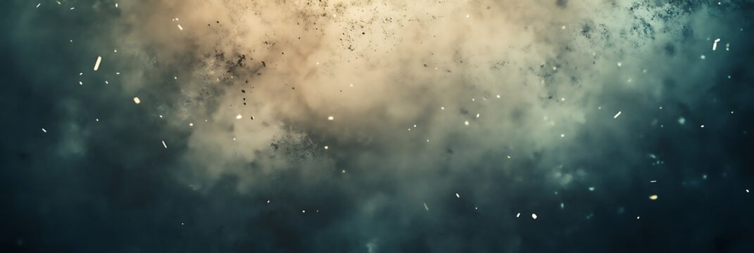 Abstract cosmic background with shimmering particles and gradient colors