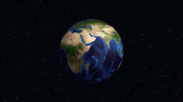 Digital Animation Zooming into Ajmer Rajasthan India on Planet Earth
