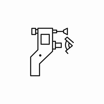 handheld retinal scanner icon sign vector