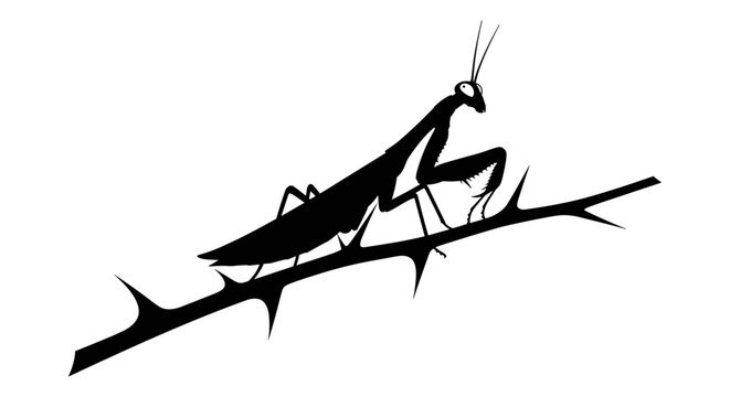 Praying Mantis on Thorn Branch.