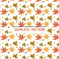 Fototapeta premium Autumn Maple Leaf seamless Pattern