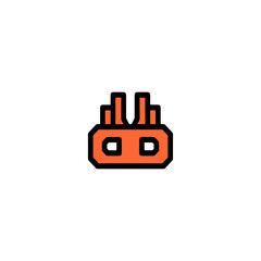 Obraz premium orange toy train