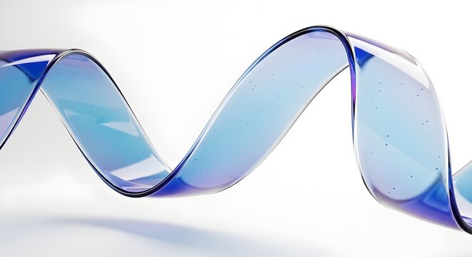 Textura pl&aacute;stica de gradiente multicolor doblada.
 Representaci&oacute;n 3D de forma plegada de vidrio abstracto, elemento de dise&ntilde;o moderno