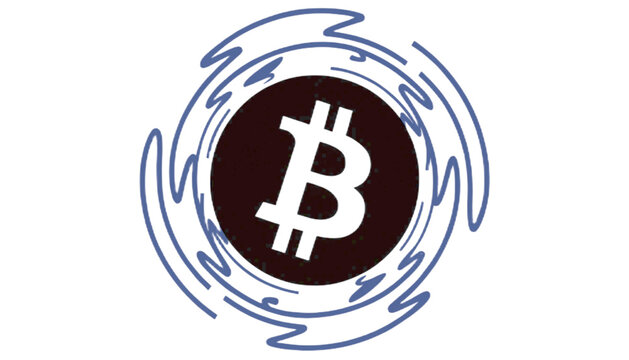 bitcoin design no background vector