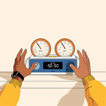 Speedcubing Hands Stopping Digital Timer