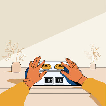 Speedcubing Hands Stopping Digital Timer