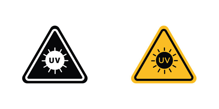 UV light do not look signs in line art style on white background for graphic and web design.