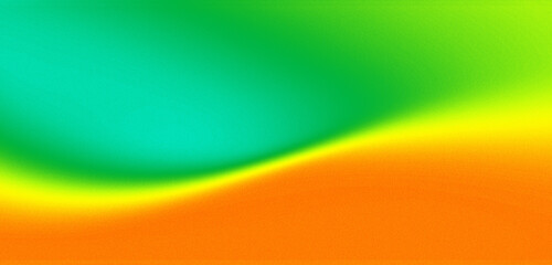 multi-color gradient mesh design with contrasting green, yellow, orange, and turquoise blended into a single, seamless plane with a strong grainy texture. © maskam