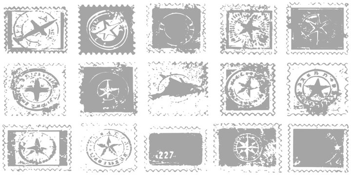 A vintage collection of hand drawn alphabet letters and vector fonts featuring retro design elements like frames, stamps, and ornamental borders for a creative illustration set