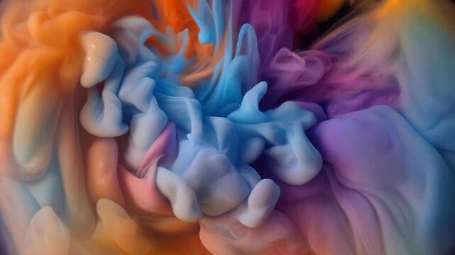 Abstract Multi Color Ink in Water Motion