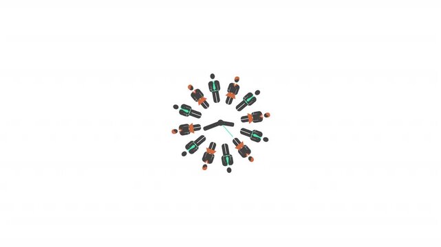 Clock Businessman Woman icon
