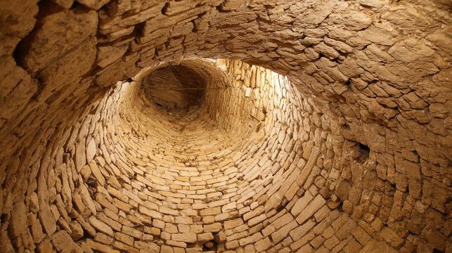 squinch. Interior of a round stone tower, corner where masonry walls curve inward to support the ceiling. real-estate listings.