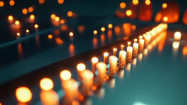 Abstract network cables transmitting vast amounts of digital data, forming rapid connections and illuminating with bright orange light across an intricate circuit board structure