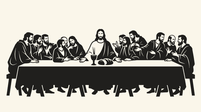 The last supper with jesus and his disciples