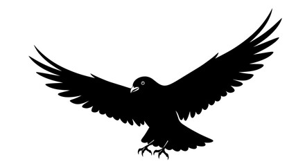 Obraz premium in flight with wings spread against a blue sky