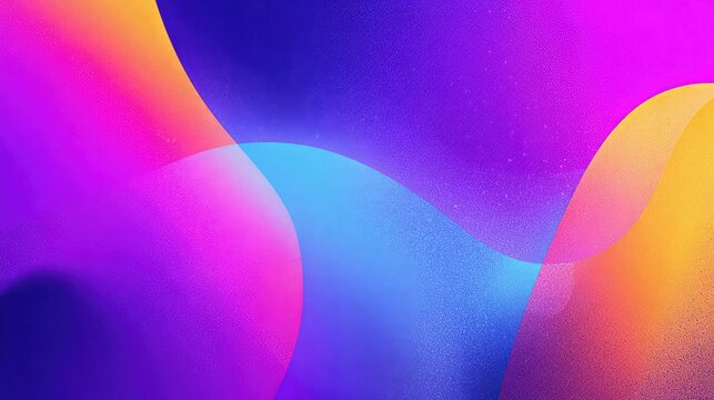 Vibrant Abstract Background with Dynamic Shapes and Gradients in Pink, Purple, Yellow, and Blue for Creative Projects and Digital Designs
