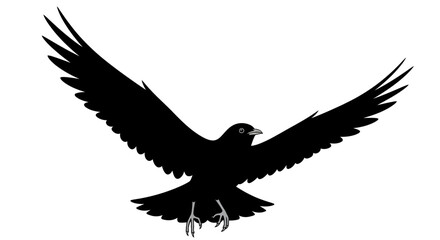 Fototapeta premium in flight with wings spread against a blue sky