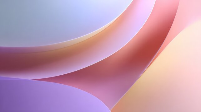 Soft Pastel Curves and Layers Creating an Abstract Background Perfect for Modern Minimalist Design and Creative Digital Art Projects