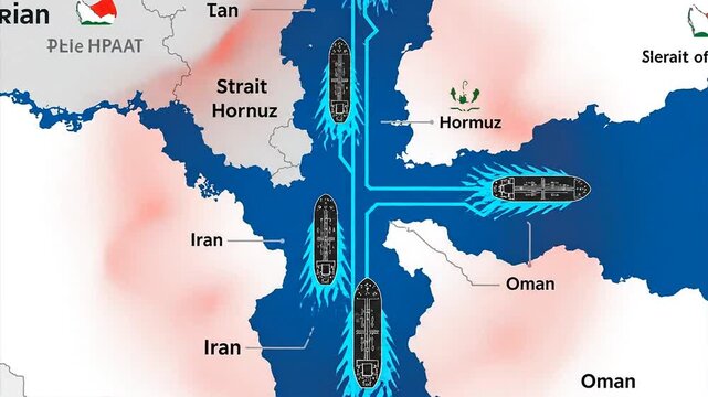 Strait of Hormuz Shipping Lanes and Potential Blockade Scenarios.