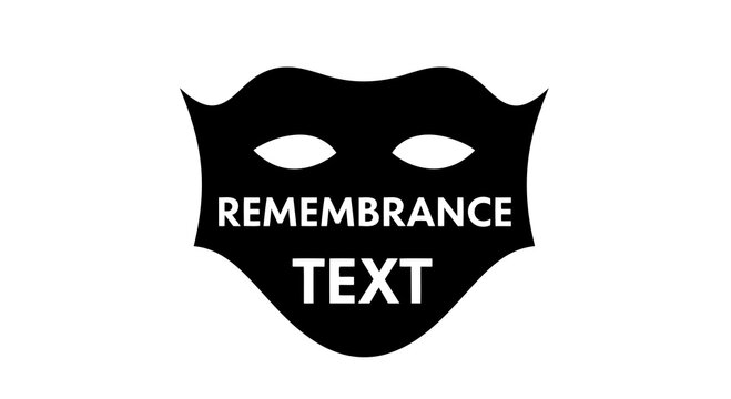 A black masquerade mask symbolizing anonymity and remembrance.