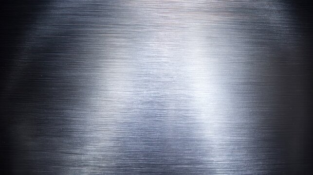 Silver-grey metallic surface with directional brushed patterns and chrome-like sheen, expressing clean industrial design, suitable for lifestyle editorials and modern branding backgrounds.