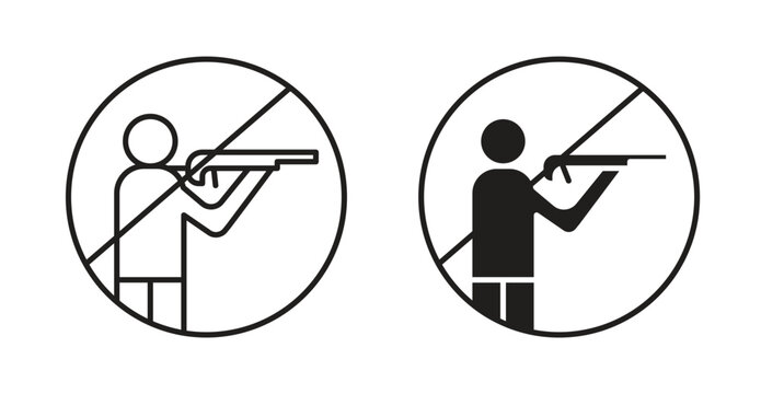 Stop hunting signs. web vector design