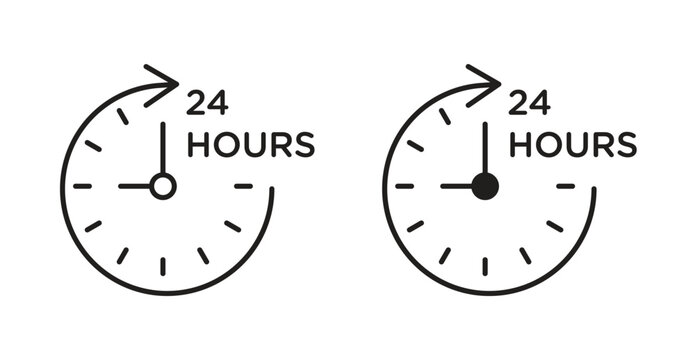 Twenty four hours icon. web vector design