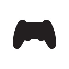 Black game controller silhouette vector illustration © Awais