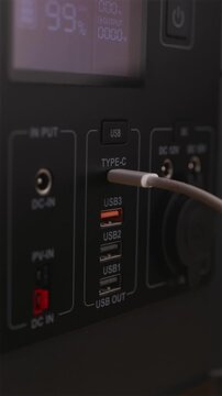 Detail shot of power station ports