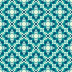 Fototapeta premium Seamless Ikat ethnic traditional Textile pattern geometric abstract folklore ornament Tribal ethnic illustration background design for print, clothing, scarf