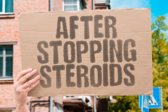 "After Stopping Steroids" After stopping steroid use, testosterone levels can take six months to two years to return to normal ranges. STEROIDS. TESTOSTERONE. HEALTH. RECOVERY. HORMONE.