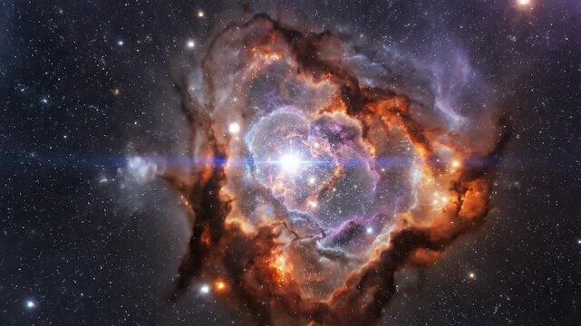 Cosmic nebula vibrant swirls of gas and dust in deep space