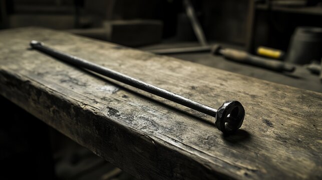 prying. Bent screwdriver tip used as pry bar, metal stress marks visible on tool bench. safety posters, maintenance manuals, designed for precision metalworking and fabrication facilities.