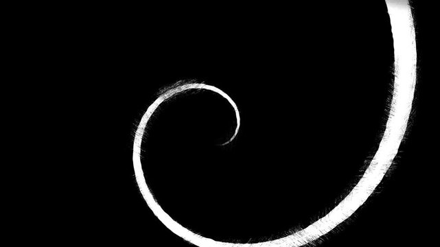 Animated Hand Drawn Scribbles Doodle Background. Spiral vortex doodle Loop Animated Background. Wavy movement of white marker lines, retro vintage scratch vortex grunge animation. Hypnosis concept