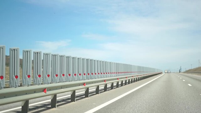 Wind Turbines Highway Noise Reduction Barrier Spain