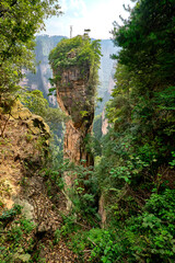 Fototapeta premium view of the avatar mountains in zhangjiajie national park in china