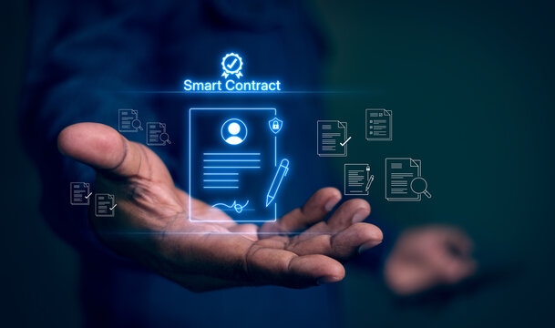 Smart contract automation, blockchain transaction, decentralized automation, crypto transaction, AI-powered contract execution, cloud-based legal document verification, agreements, e-contract system