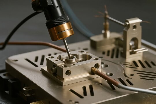 Precision machining of metal component using CNC tooling setup