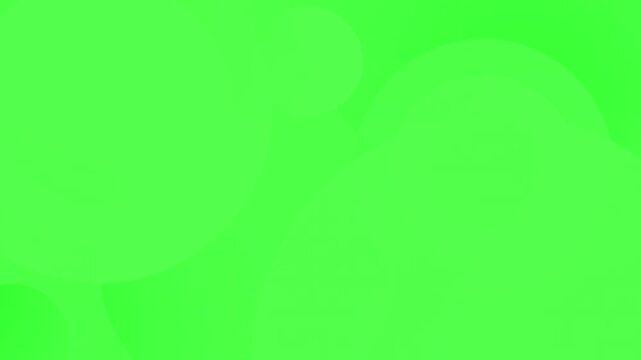 Green abstract geometric shape morphing background loop