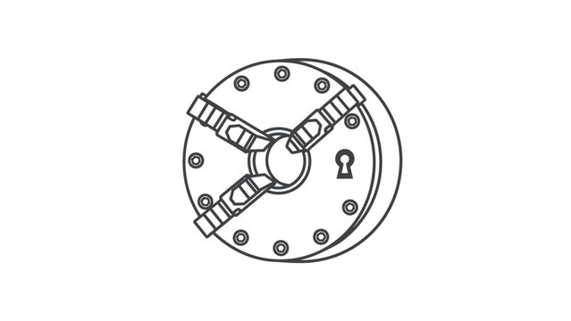 Vintage Style Illustration of a Padlock.