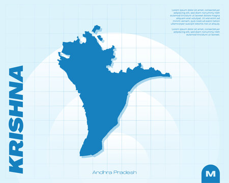 Premium, fully editable vector map of Krishna district, Andhra Pradesh.
A versatile illustration with scalable layers, perfect for professional geographic design and customisation.