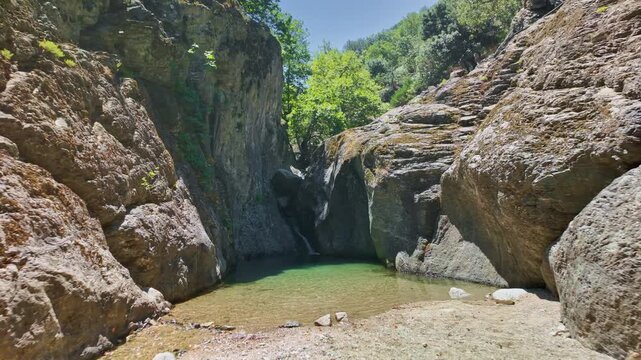 Picturesque Waterfall on Samothrace Island Greece