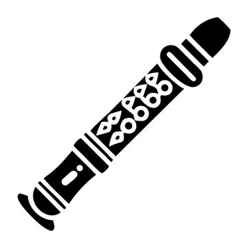 quena silhouette icon illustration for traditional flute woodwind music instrument and cultural design