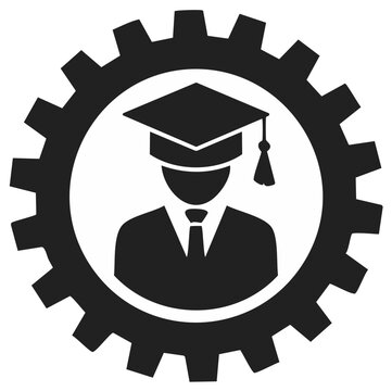 Graduation concept inside a gear