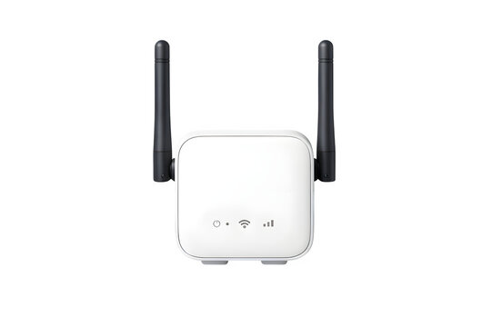 Compact Wi-Fi Signal Booster with Antennas &ndash; Minimal Product Shot